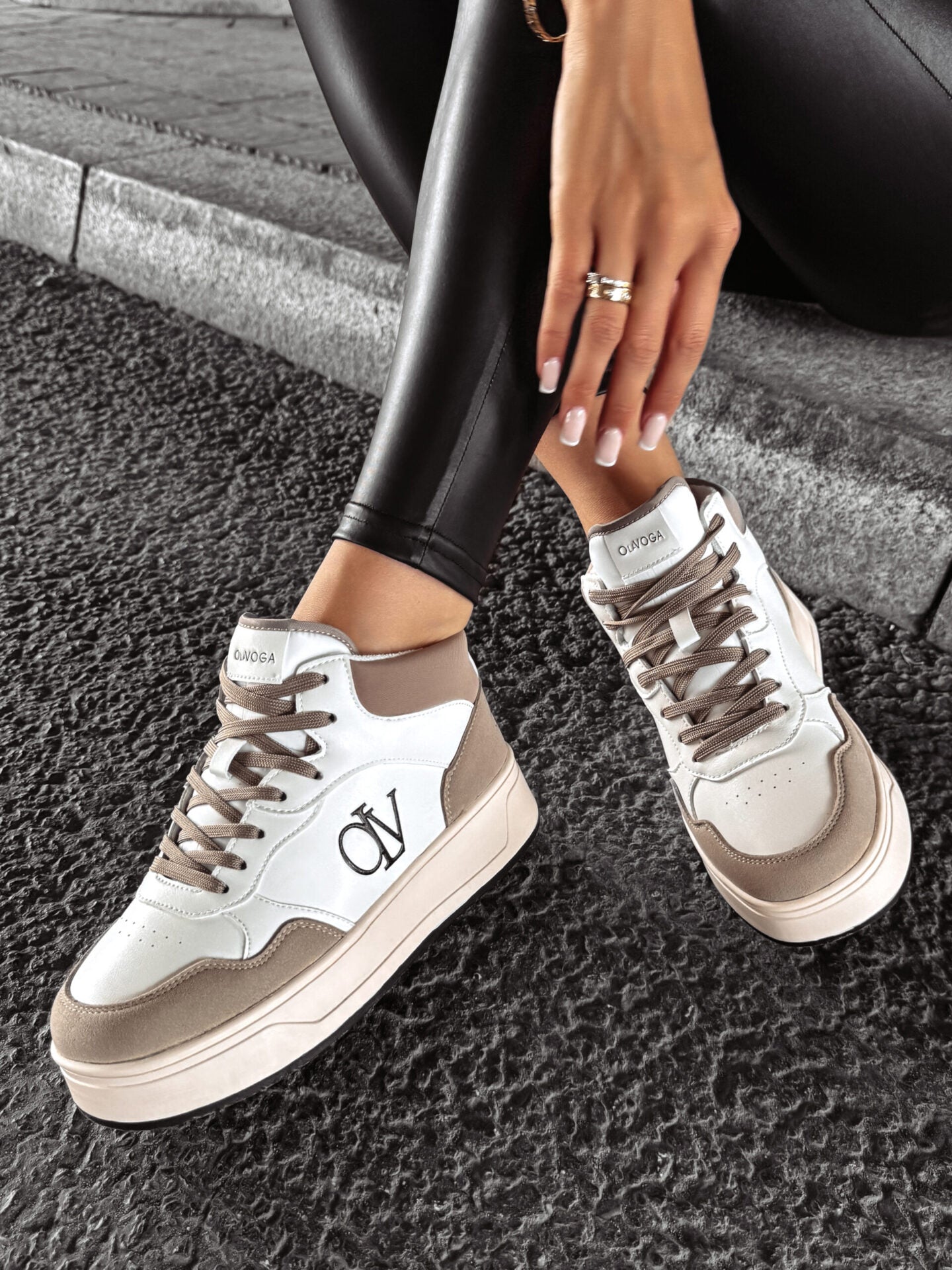 CARMINE SNEAKERS, BEIGE & ECRU